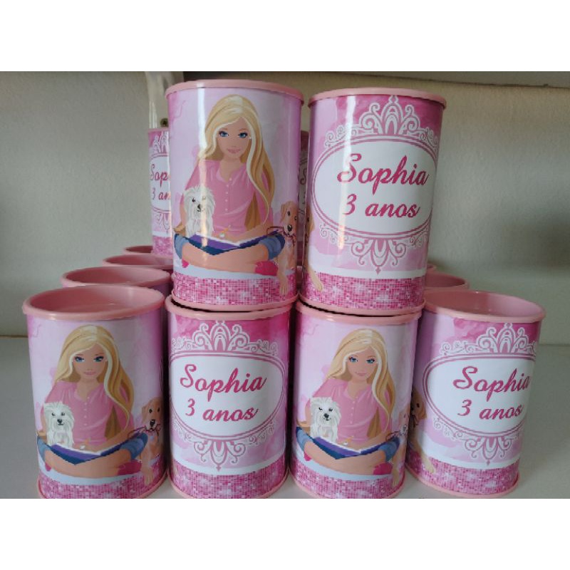 Cofrinho Personalizado 360° Barbie, Lembranças