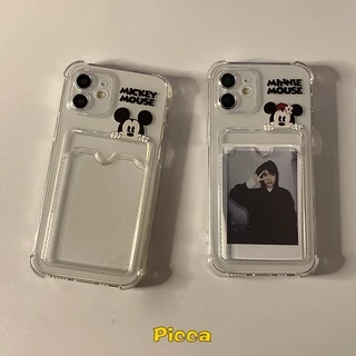 Samsung A04 A14 A04E A23 A73 A13 A33 A03s A53 A50 A52s A32 A50s A12 A30s A10s A22 A52 M22 A02s A20 A30 A71 A51 F22 A72 A02 S22 A03 Casal Core Mickey Minnie Capa Suporte De Cartão