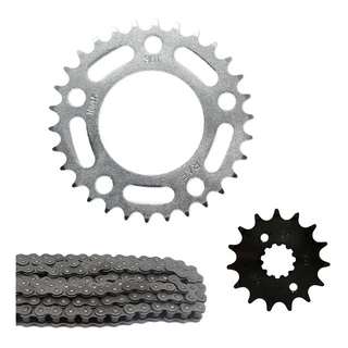 Kit Relacao Cbx 200 Strada Coroa 30 / 32 / 35 / 38 ou 40 x Pinhão 13 / 14 / 15 / 16 ou 17 Corrente Fina