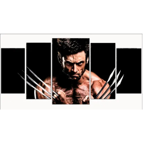 Quadros Decorativo 128x60 Wolverine Feroz Logan Lindo N3 Full HD