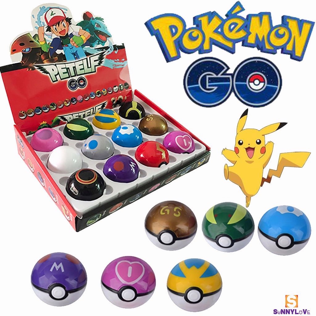 12 Pç Brinquedos Pokemon Pokeball Pop-Up Elf Pokébola De Brinquedo ...