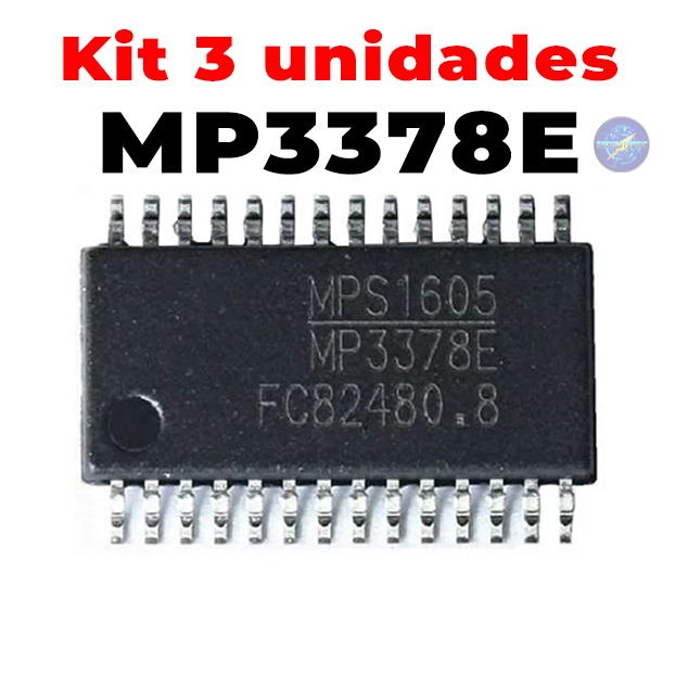 Kit Com 3 Pcs Ci Smd Mp3378e Mp3378 E / MP3378 Novo | Shopee Brasil