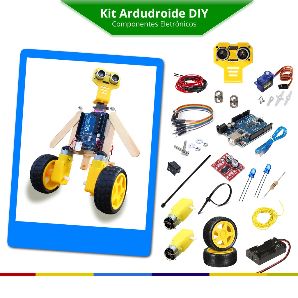Kit arduino rob ardudroide diy placa compat vel com arduino uno e