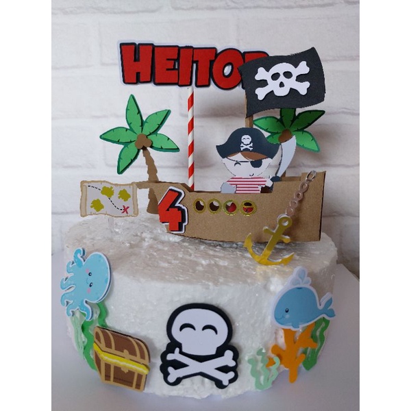 Topo de Bolo Pirata