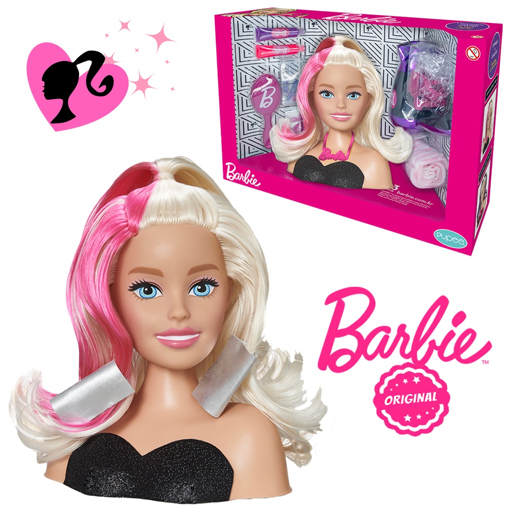 Boneca Busto Barbie Manequim Maquiagem Head Original Fashion