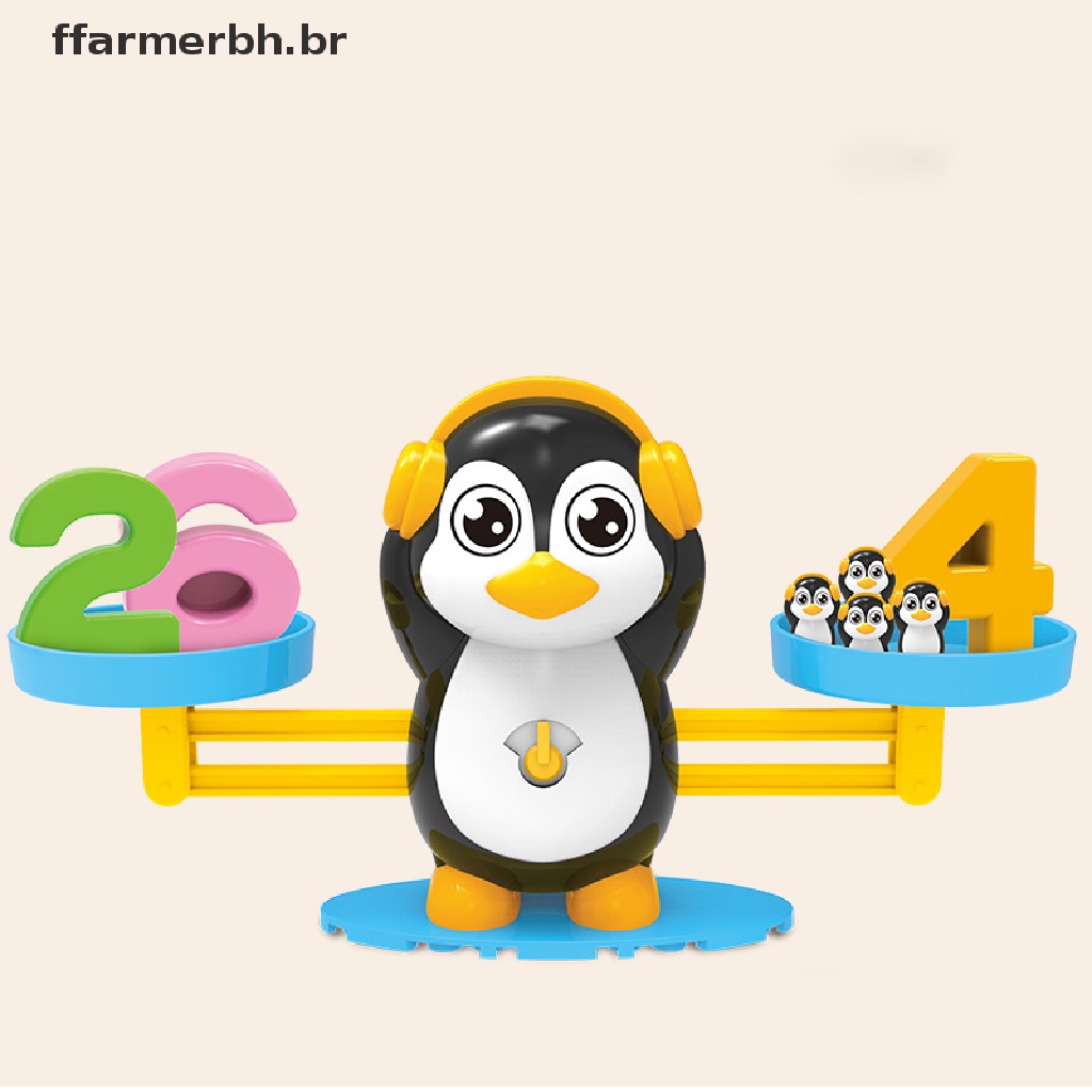 Brinquedo Educativo Jogo Balança Numérica Matemática Pinguim