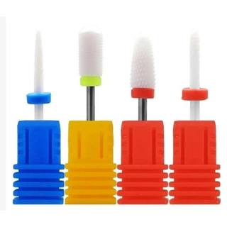 Kit 04 Brocas Cerâmica Acabamento Unha Nail Gel Manicure Barato Lucky Bazar