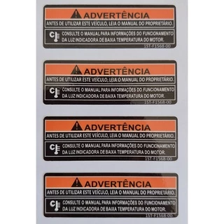 Etiqueta Advertencia Yamanha Fazer 150 Factor 125/150