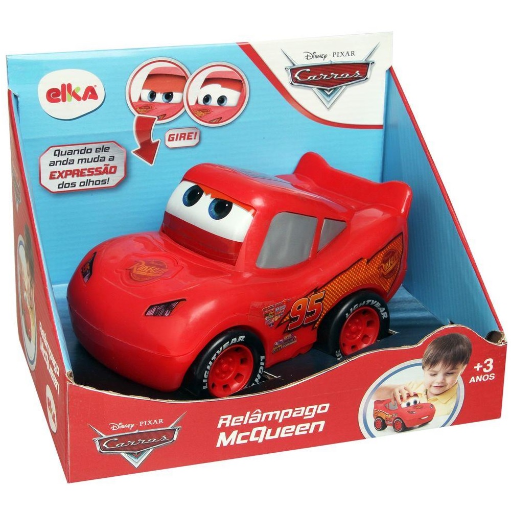 Carrinho Relâmpago - McQueen - Muda Expressão -1182 - Elka - Real Brinquedos