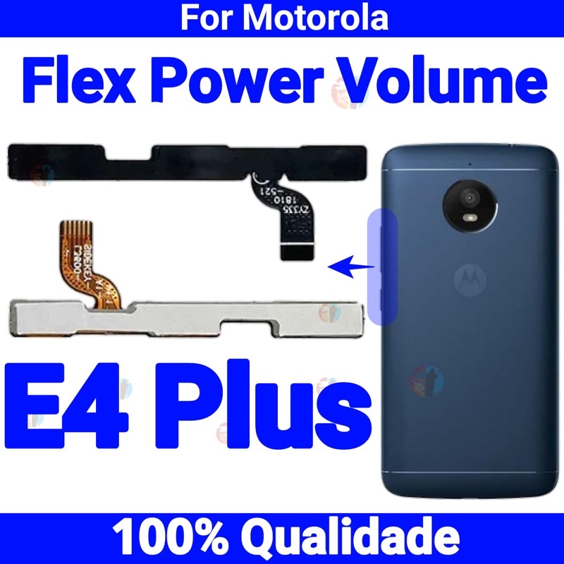 Tampa Traseira de Metal + Botoes Power Volume Moto E4 Plus Xt1773/1770