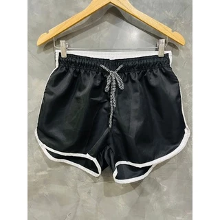 Short Bermuda Tactel Feminino Estilo Patroa Moda Praia Verão Treino Academia Luxo Linha Blogueira Secagem Rápida Cores Lisas