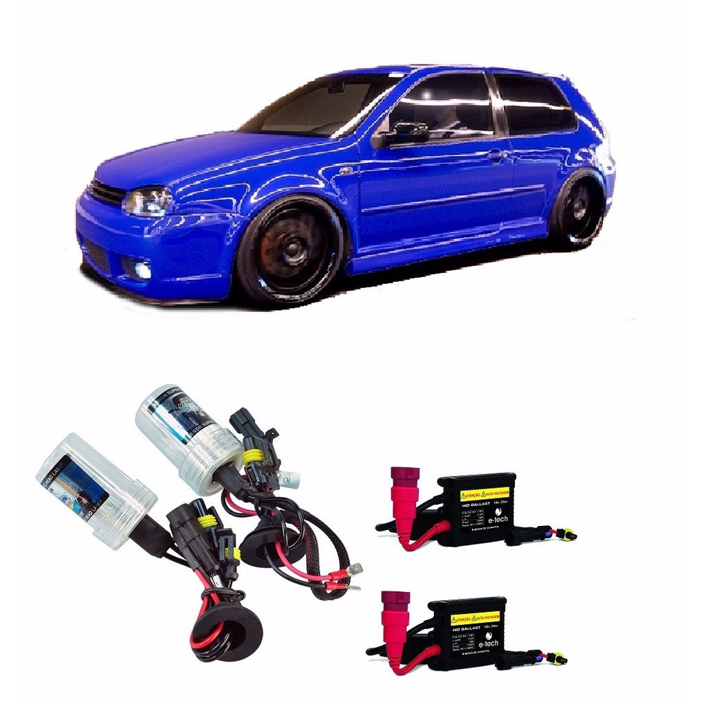 Kit Xenon Farol De Milha Vw Golf 1999 / 2006 H3 8000k