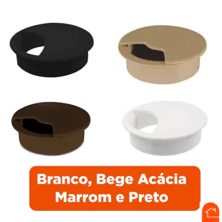 Acabamento / Passa fio com Trava - 18mm x 60mm - Preto | Marrom | Branco | Bege Acácia