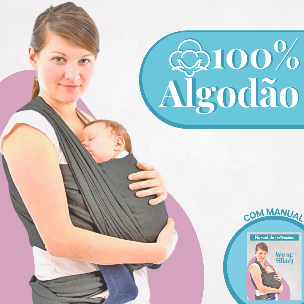 Wrap Sling Dry Fit Furadinho Respirável.