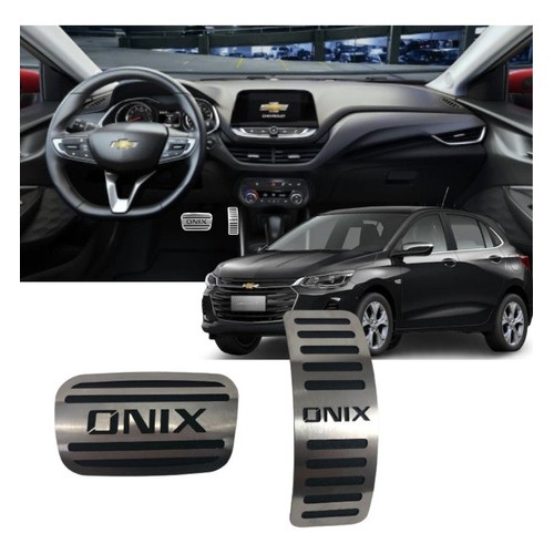 Pedaleira Esportiva Inox Cromado Chevrolet Onix Hatch Lt Ltz