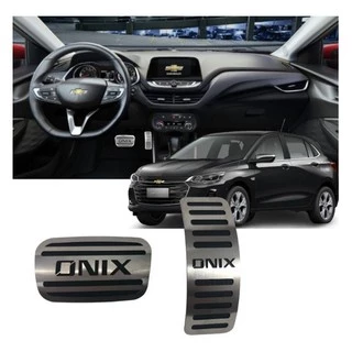Pedaleira Esportiva Inox Cromado Chevrolet Onix Hatch Lt Ltz