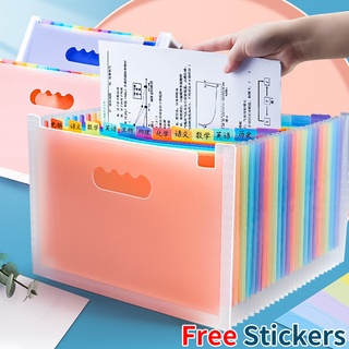 A4 Pasta Expansiva , 25 Bolsos Organizador De Mesa Multicolor , Bolsa De Armazenamento Camadas Índice Rótulo (Grátis) TRDP