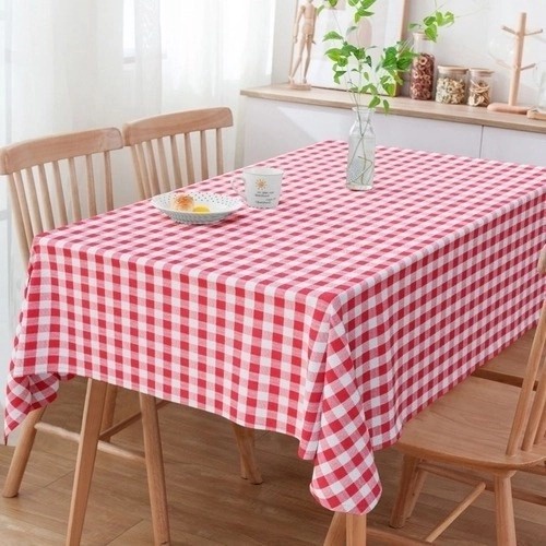Toalha de mesa de chá 100% algodão, xadrez com estampa multifuncional,  estilo inglês, cobertura de