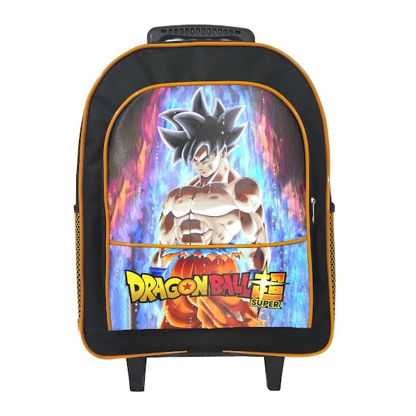 Mochila de Rodinhas Infantil Menino Dragon Ball Super Goku - Preto