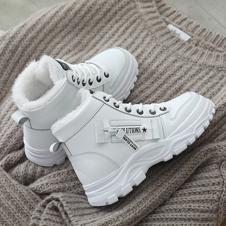 Mulheres Botas De Inverno Da Moda Grossas Sneakers Casual Além De Plataforma Feminina Bottes Sapatos De Pelúcia Quentes Mujer
