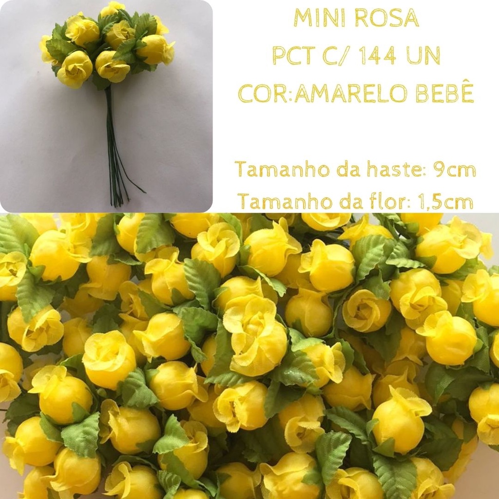 Mini Rosa Artificial pct c/ 144 und | Shopee Brasil