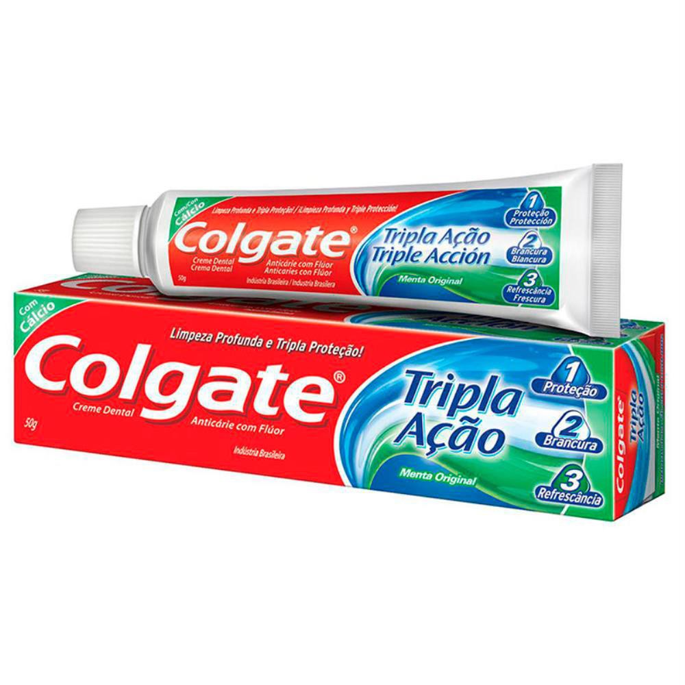 CREME DENTAL COLGATE TRIPLA AÇÃO COM 50G | Shopee Brasil
