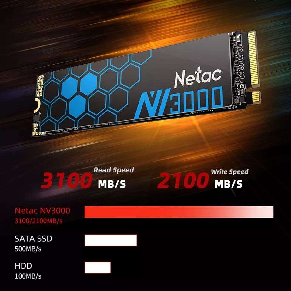 M2 Nvme Netac NV3000 250 GB, 500 GB e 1 Tera, 2280, 3000 MBs, Novo ...