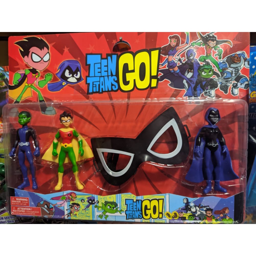 Mini Bonecos Teen Titans Go (Os Jovens Titãs): 3-Pack (Sortido