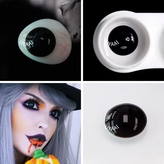 UYAAI 2Pcs/Pair Color Halloween Contact Lens black eyes contact lens black eye Mini Sclera