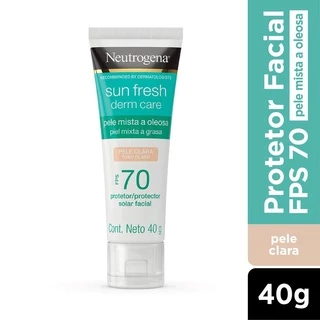 Protetor Solar Neutrogena Sun Fresh Pele Oleosa Clara FPS 70 40g