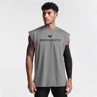 Camiseta Esportiva Masculina Respirável Sem Manga Secagem Rápida Para Academia/Corrida/Musculação
