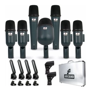 Kit de microfones dinâmicos para bateria Arcano AM-BTWIN7
