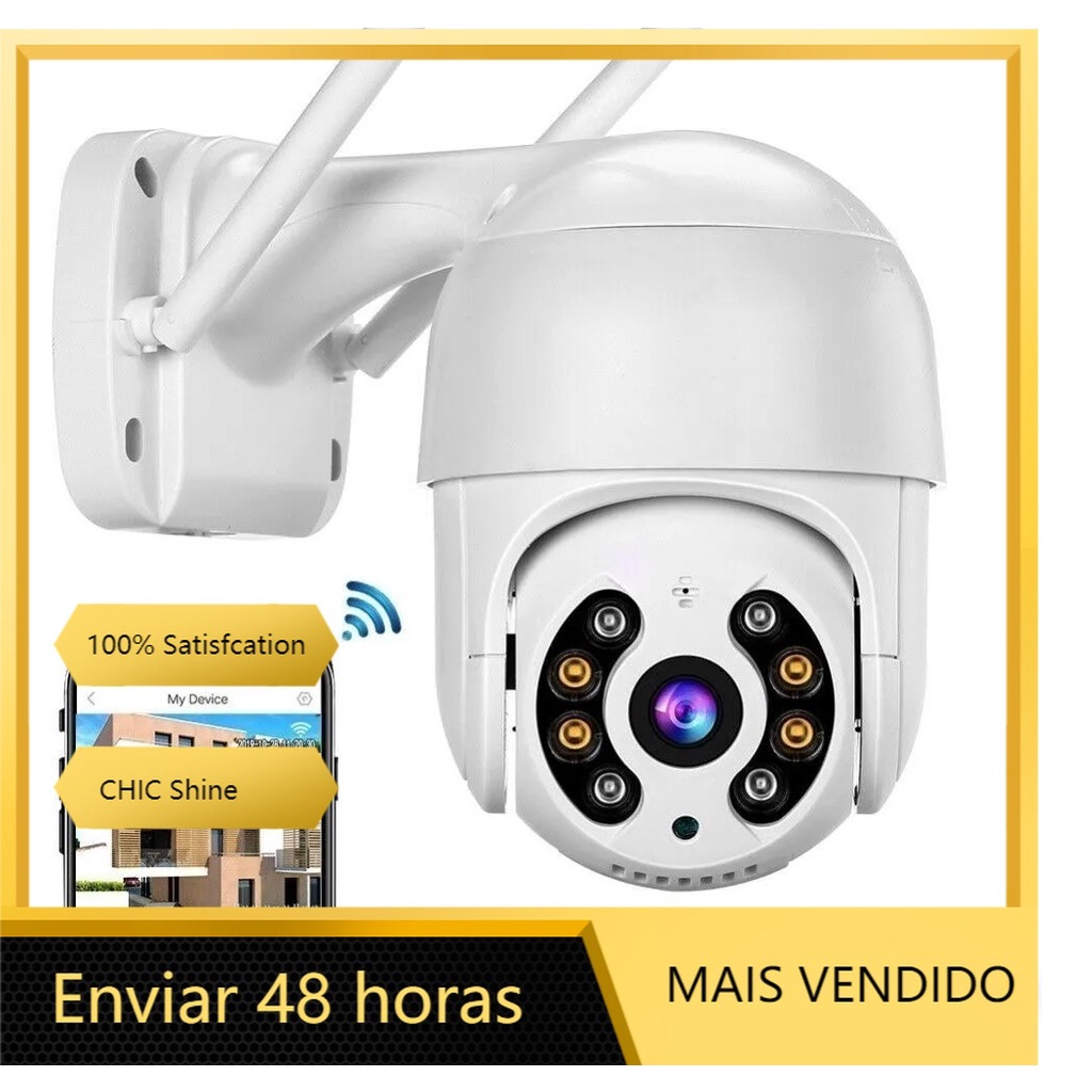 Camera Segurança Gira 320° Smart Ip Wifi Icsee Dome Full Hd Escorrega