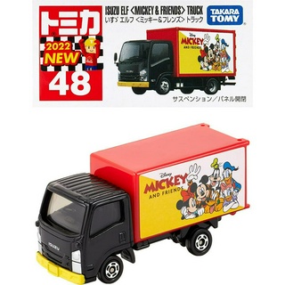 Takara Tomy Tomica No . 48 Isuzu Elf (Mickey & Amigos) Caminhão Escala Fundida Modelo De Carro Miniatura