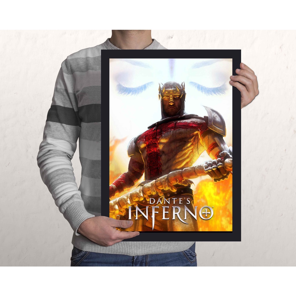 Quadro Poster Com Moldura Dante's Inferno Playstation X Box