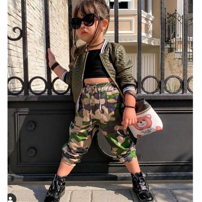 Calça jogger infantil store camuflada