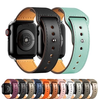 Pulseira Couro Para Apple Watch 7 8 ultra Smartwatch Iwo w37 pro 38 40 41mm- 42 44 45 49mm