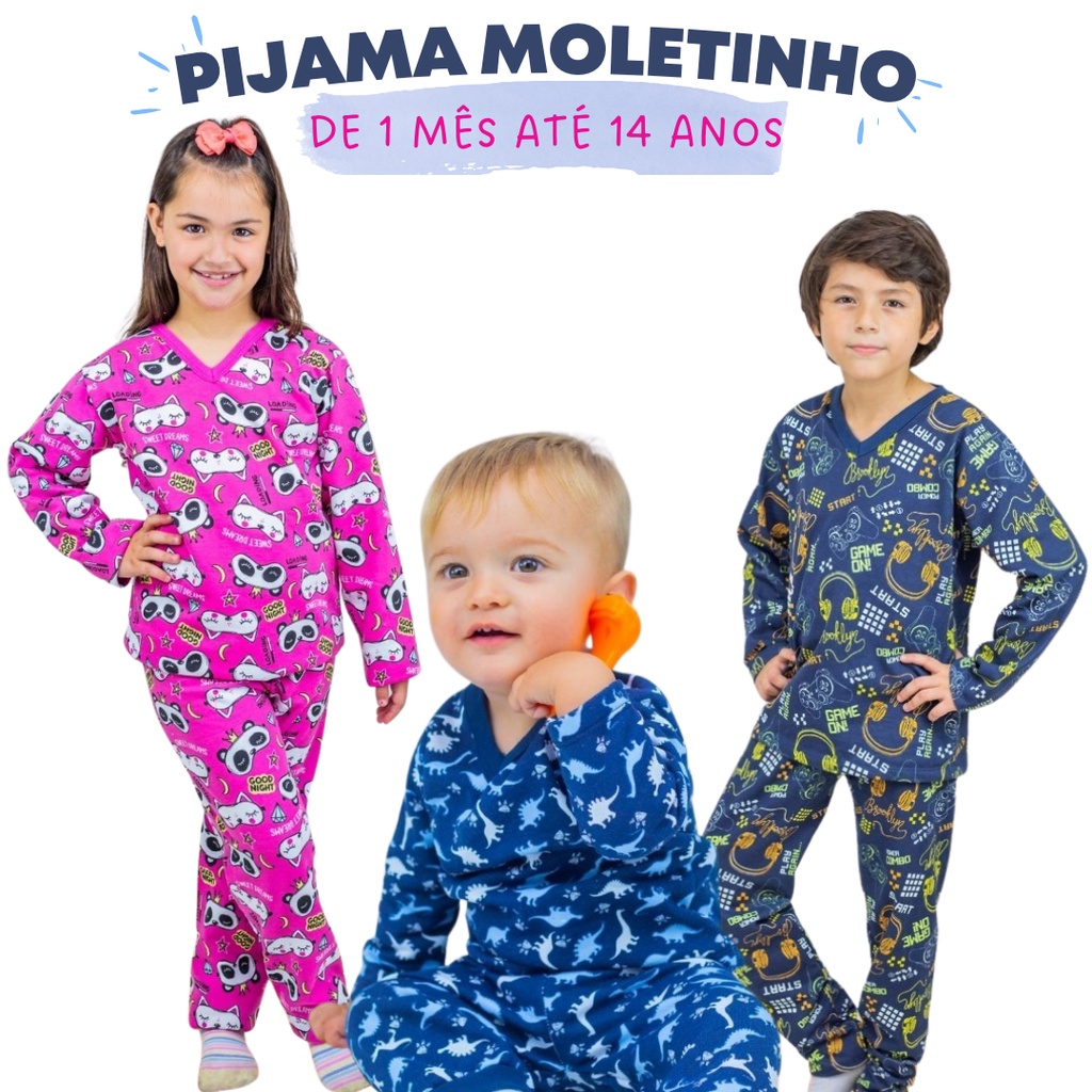 Pijama Inverno Infantil Subway Surfers PJMLDVMJogos COD-0725-PJML-INFANTIL