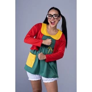 Fantasia Chiquinha Turma Do Chaves Adulto + Óculos