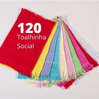Kit 120 Toalhas Social Bordar Escolar 20cm x 30cm Toalhinha De Mão 100% Algodão Artesanato Pintura Brinde