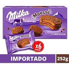 Caixa Alfajores Milka Mousse 6 unidades Importado Argentino