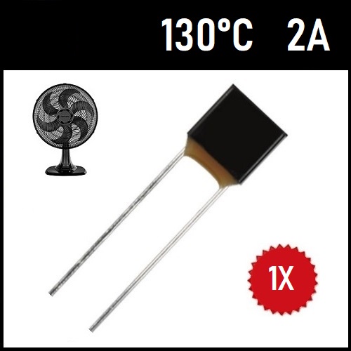 1 Fusível Térmico 2A 130 Graus 130C 130°C 250V Ventilador | Shopee Brasil