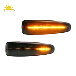 Smoked Lens Amber Full LED Dynamic Front Side Marker Lights for Mitsubishi Lancer Evo X Mirage Outlander Sport 2011-2020