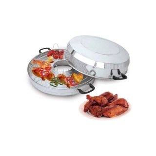 Churrasqueira Assadeira Fogão Com Tampa Antiaderente - Grill