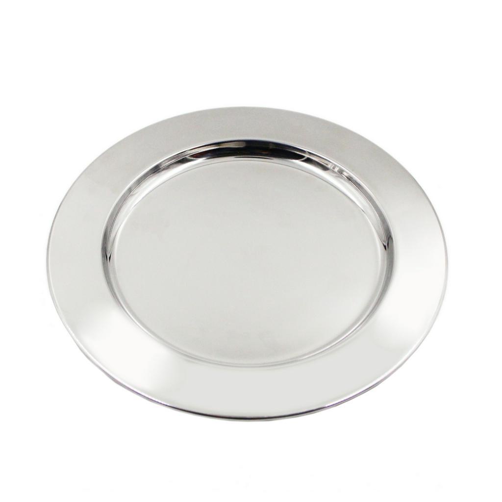 Prato Inox Refeitório Restaurante Inox Moderno 24x24x1cm | Shopee Brasil