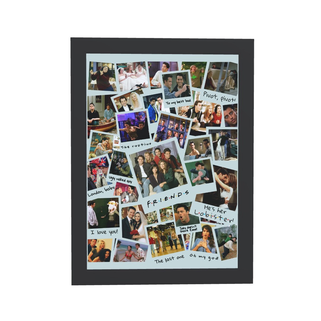 Quadro personalizado friends polaroid + chaveiro acrílico personalizado