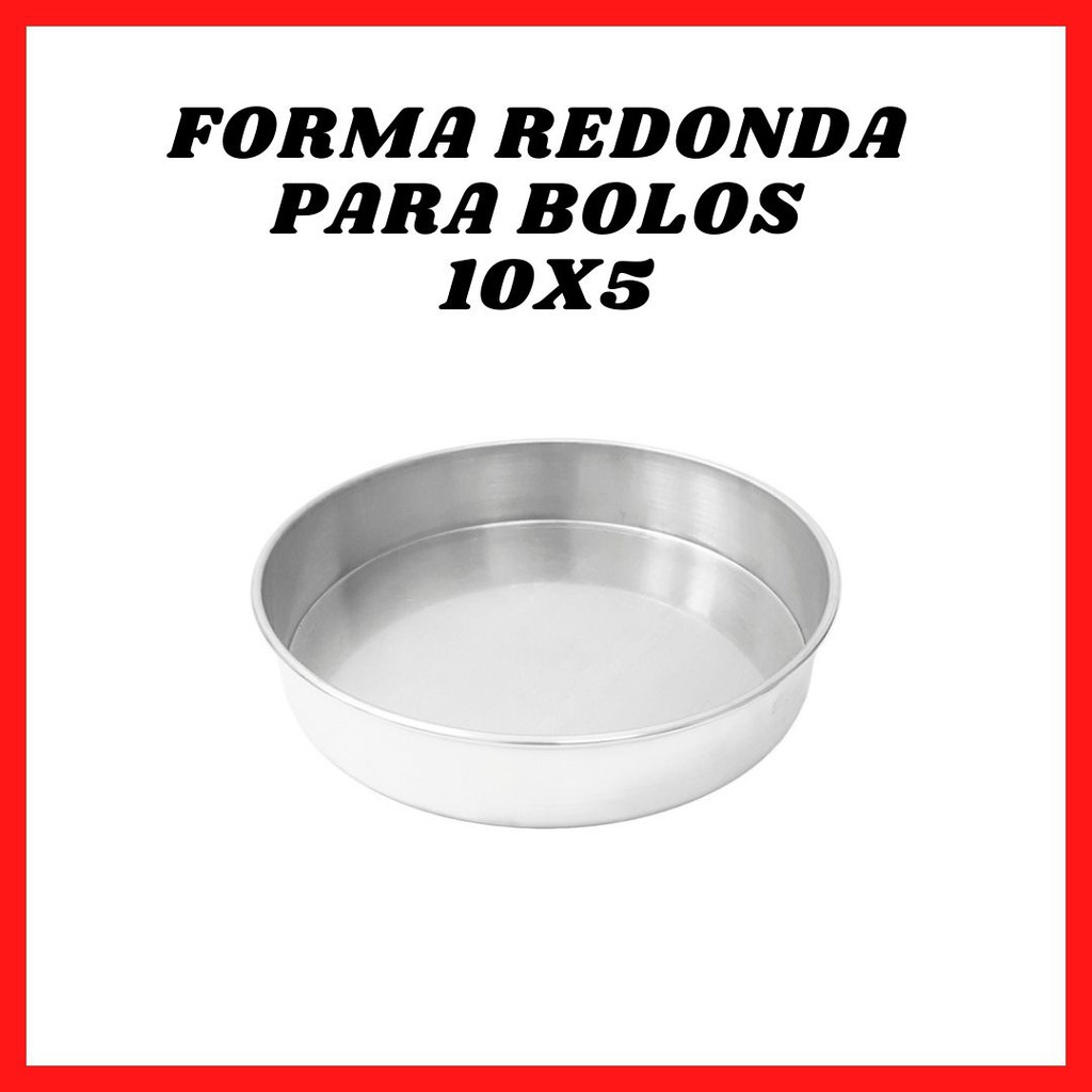 Forma de Bolo Redonda 10X5 Cm Fundo Fixo - formasecia