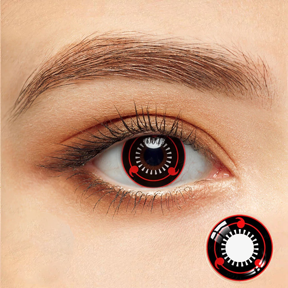 Jewelens 2pcs 1 Par Lentes De Contato Coloridas Vermelhas Uchiha Sharingan Itachi Sasuke Kakashi Madara Cosplay Shopee Brasil