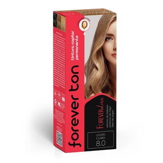 Tinta de Cabelo Forever Ton 8.0 Louro Claro