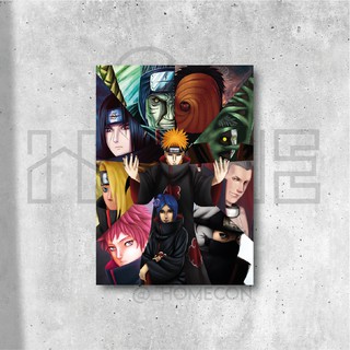 Quadro decorativo em MDF Renegados Naruto Akatsuki konan Deidara Itachi  Kisame Zetsu Negro Obitu Pain Kakuzu Hidan
